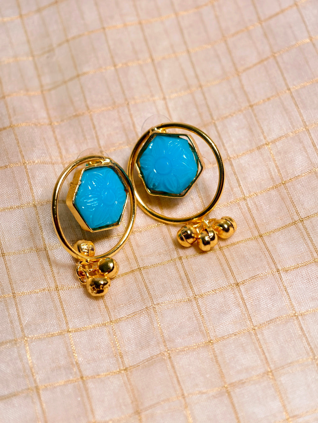 PetalLux brass glass finish necklace set | GJNS055