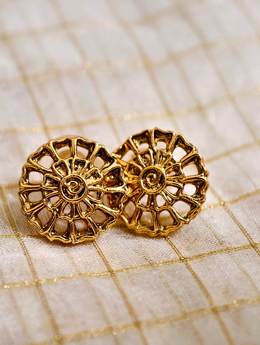 Mat gold finish necklace set | GJNS042