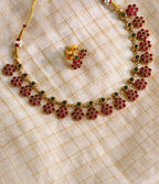 Multi colour stone necklace set | GJNS045