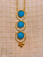 PetalLux brass glass finish necklace set | GJNS055