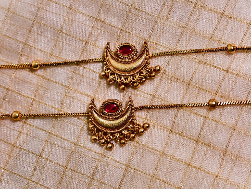 Gold finish anklets | GJAK001