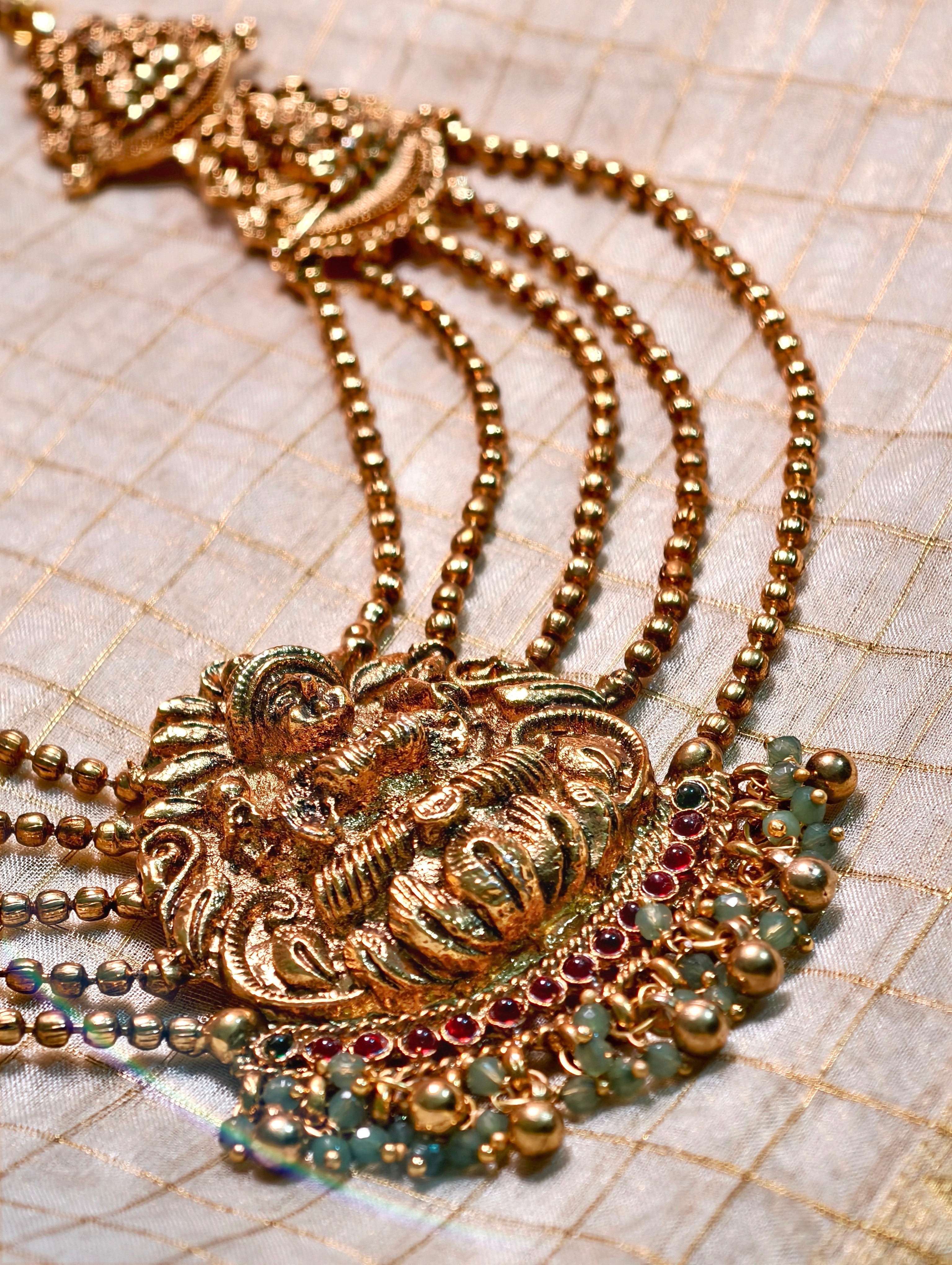 Antique finish layered necklace | GJNS001