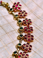 Multi colour stone necklace set | GJNS045