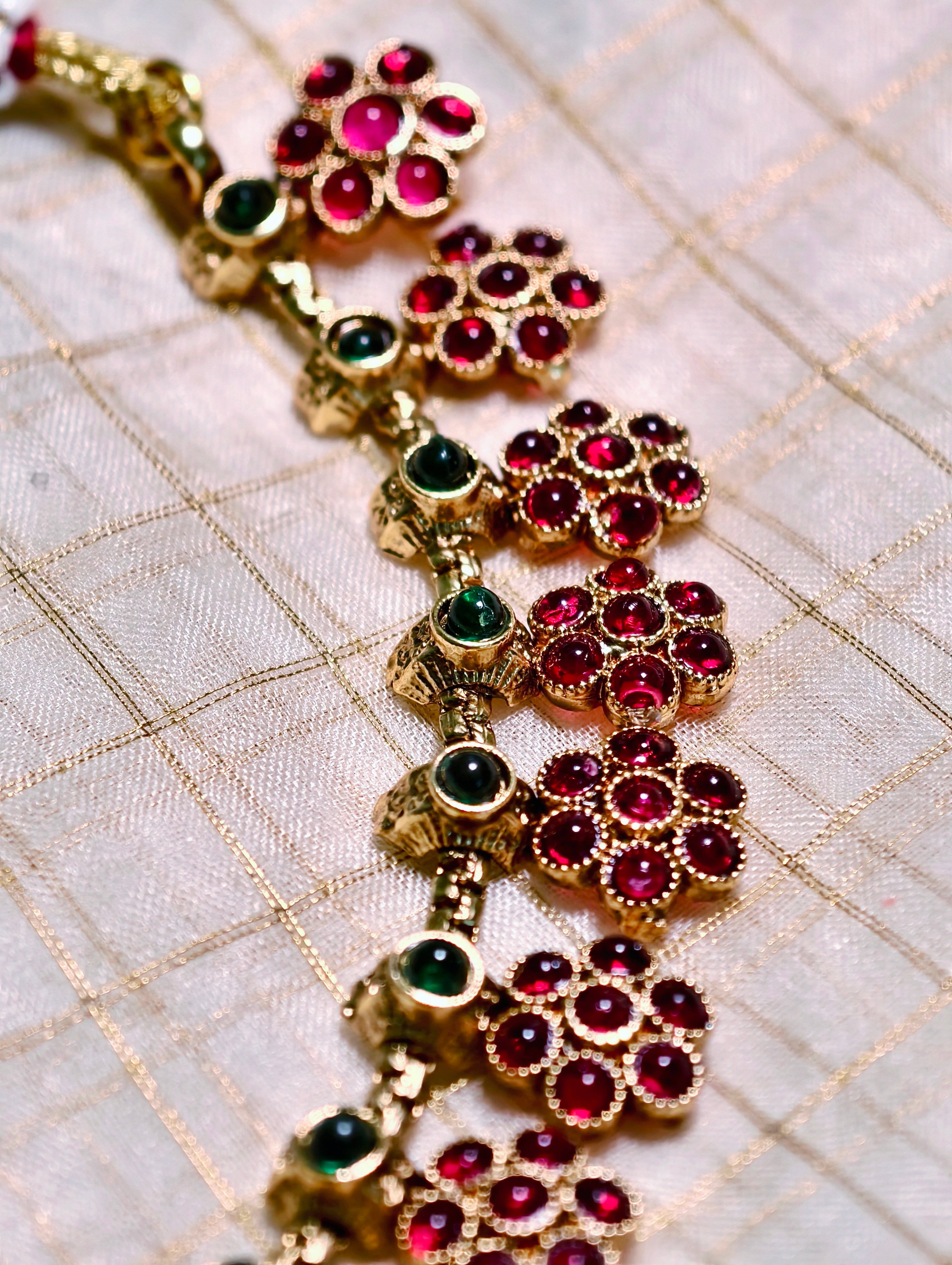 Multi colour stone necklace set | GJNS045