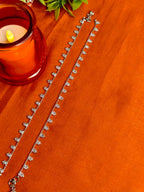 Silver and stone Anklet | GJAK013