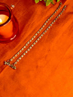 Brass and white stone premium anklet
