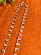 Silver and stone Anklet | GJAK013