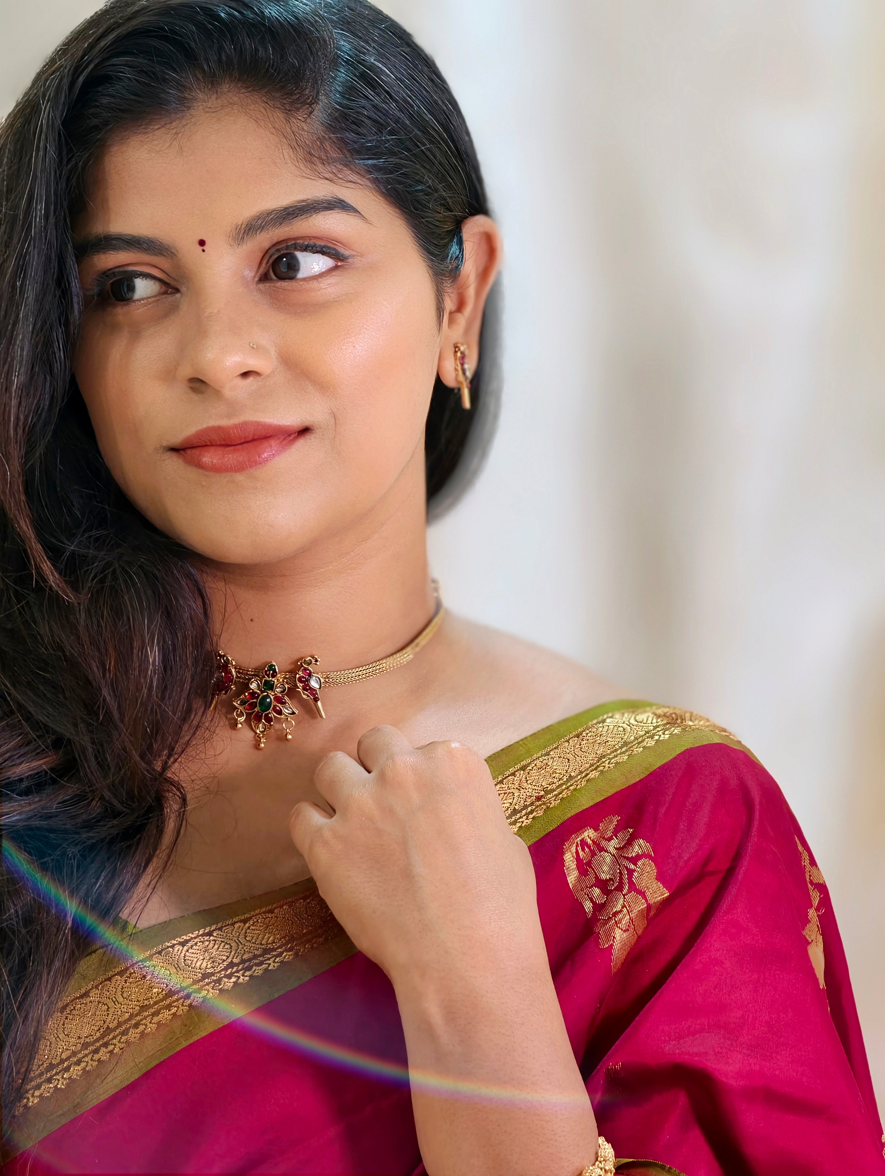 Parrot pendant multicolour choker| GJNS027