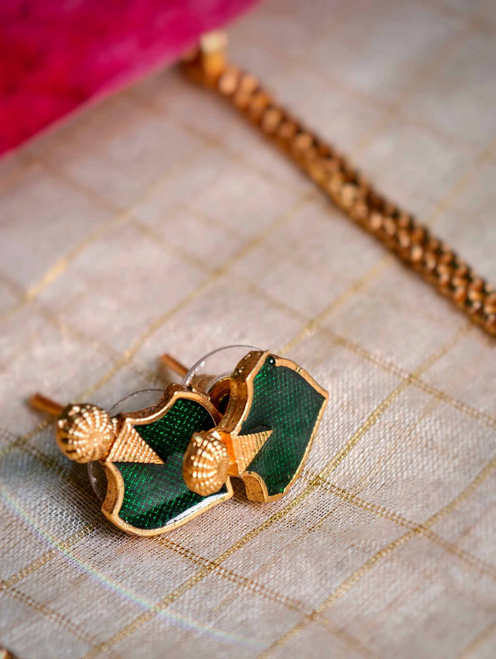 Minimal 3 motif paalakka necklace set| GJNS009