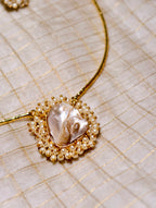 Mother of Pearl pendant Hasli necklace set| GJNS029