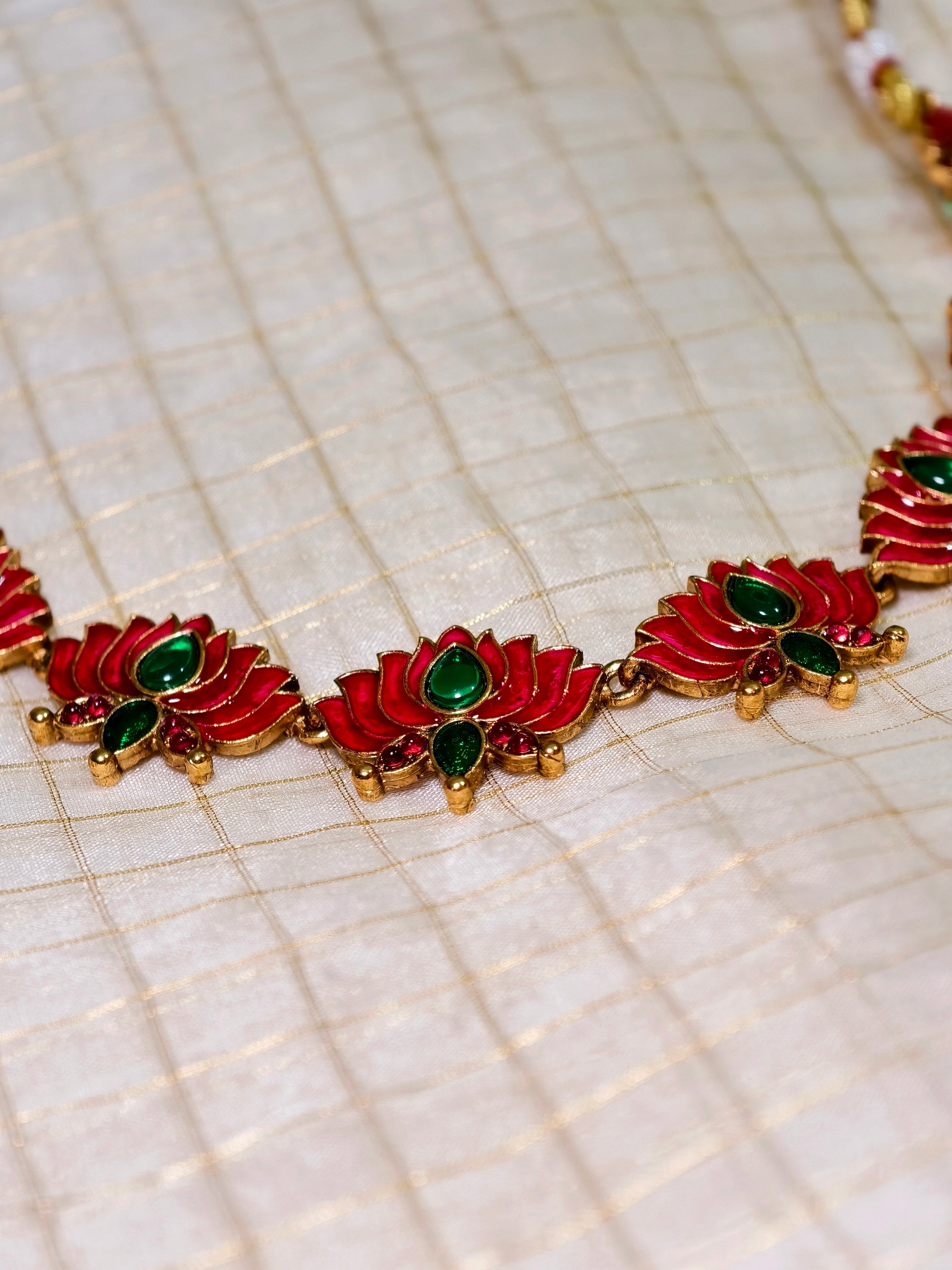 Lotus Necklace set | GJNS028