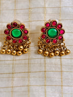 Green and Multi colour choker set |GJNS026