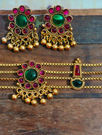 Green and Multi colour choker set |GJNS026