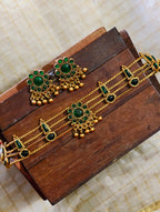 Green and Multi colour choker set |GJNS026