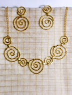 Brass Spiral necklace set | GJNS023