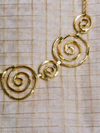 Brass Spiral necklace set | GJNS023