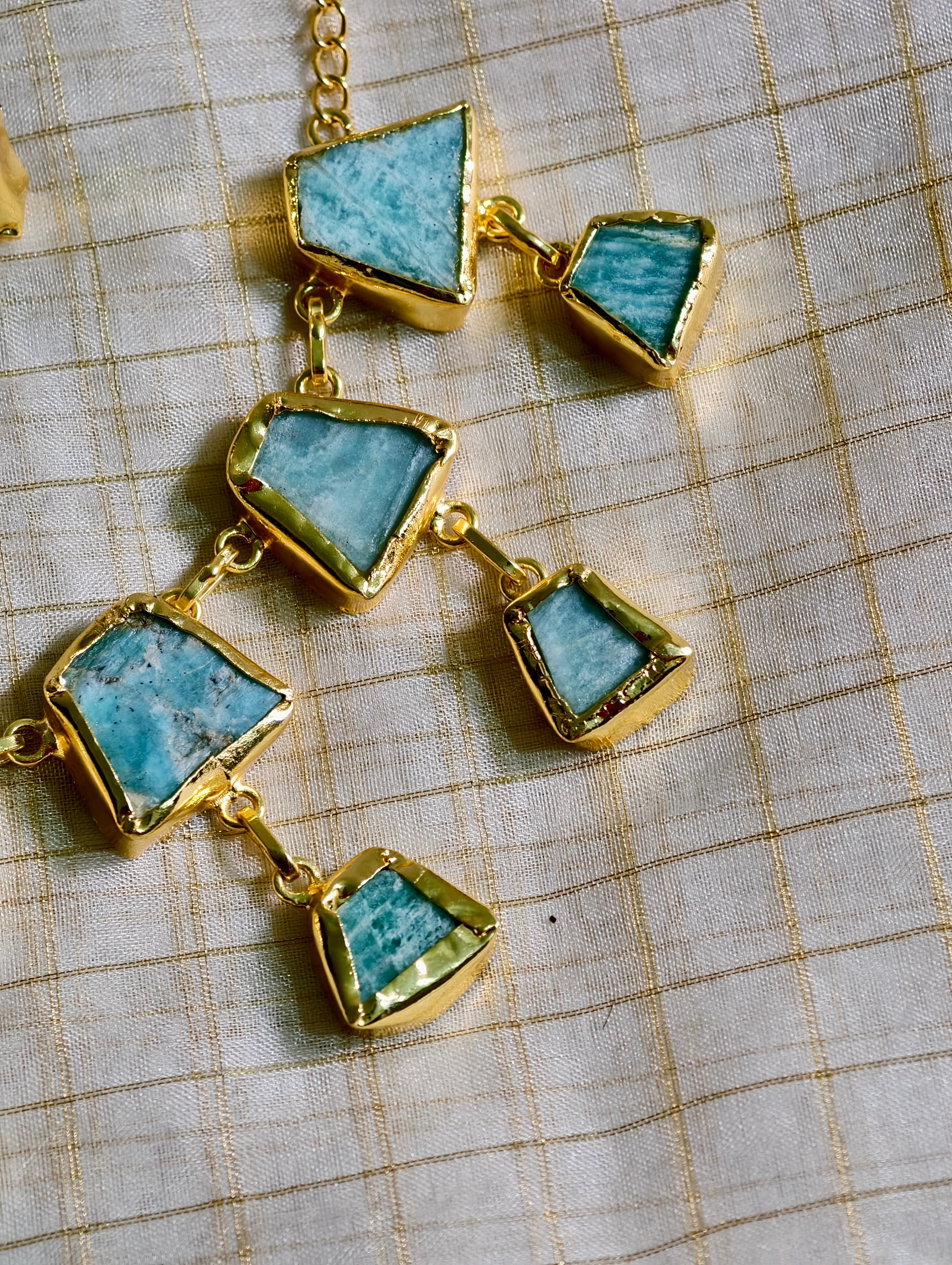 Brass handmade layered necklace set | GJNS030