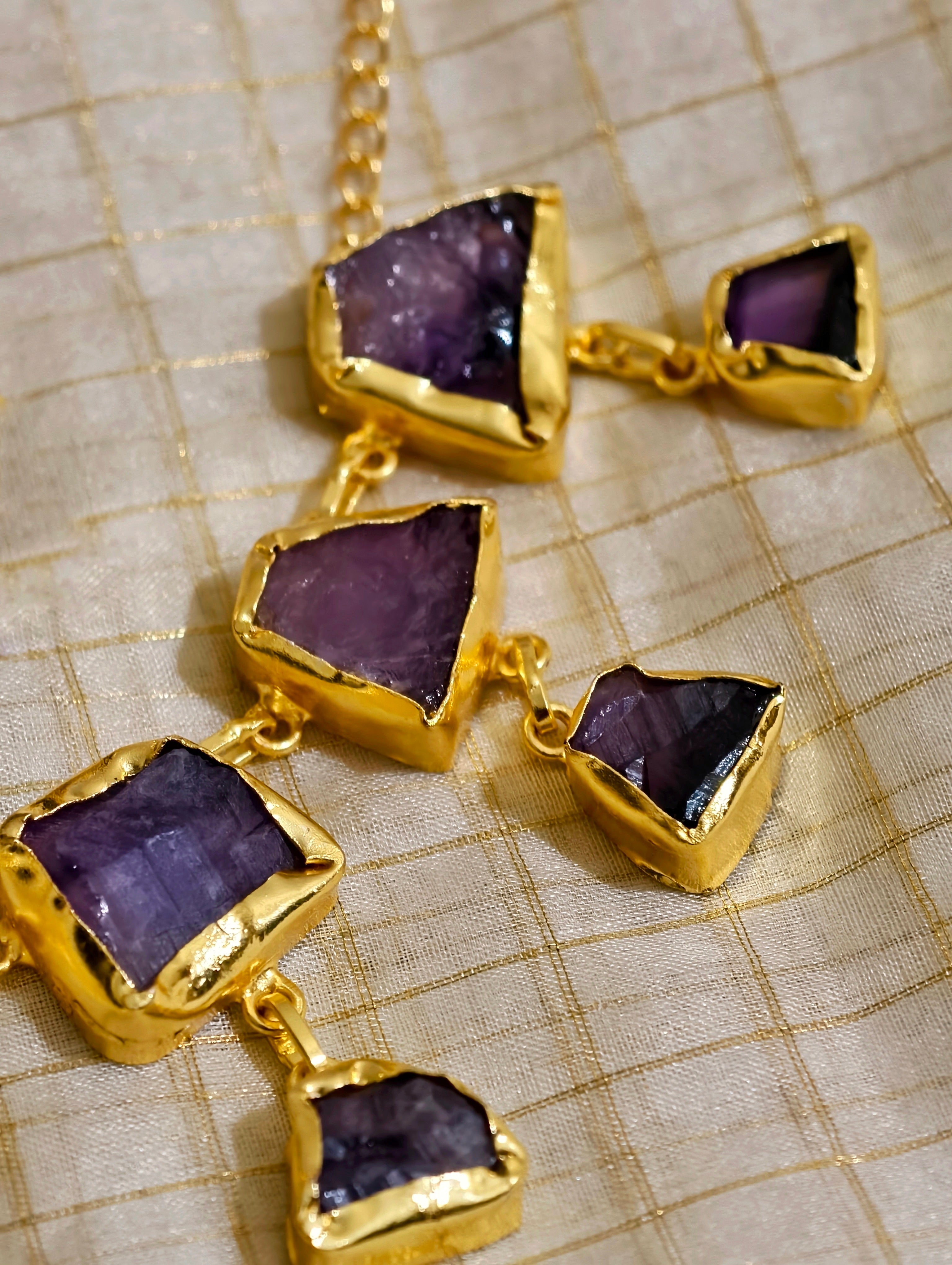 Brass handmade layered necklace set | GJNS030