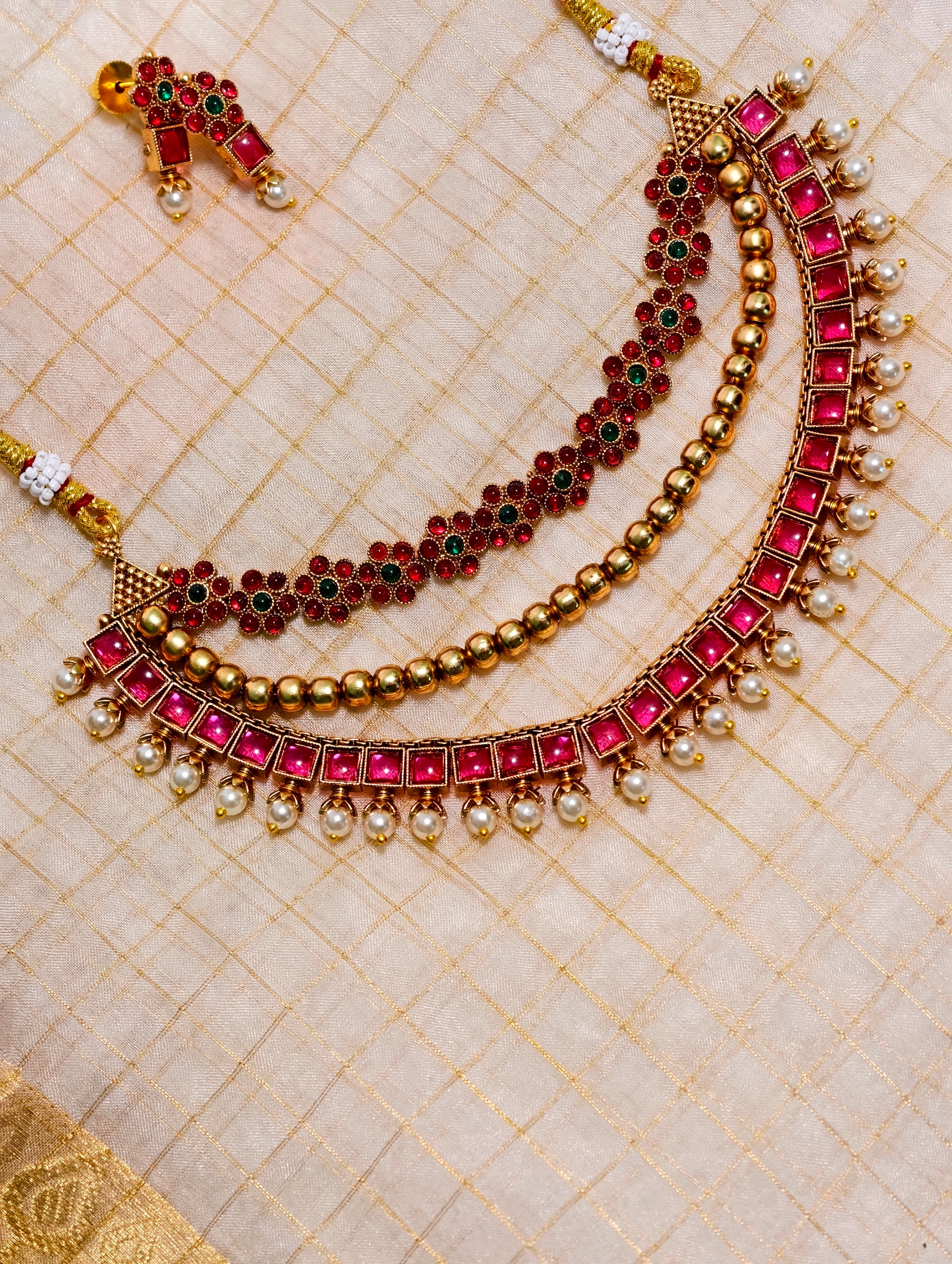 Multi stone beaded Layerset| GJNS044