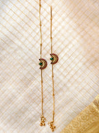 Antique Finish Green & Red Stone Anklets| GJAK003