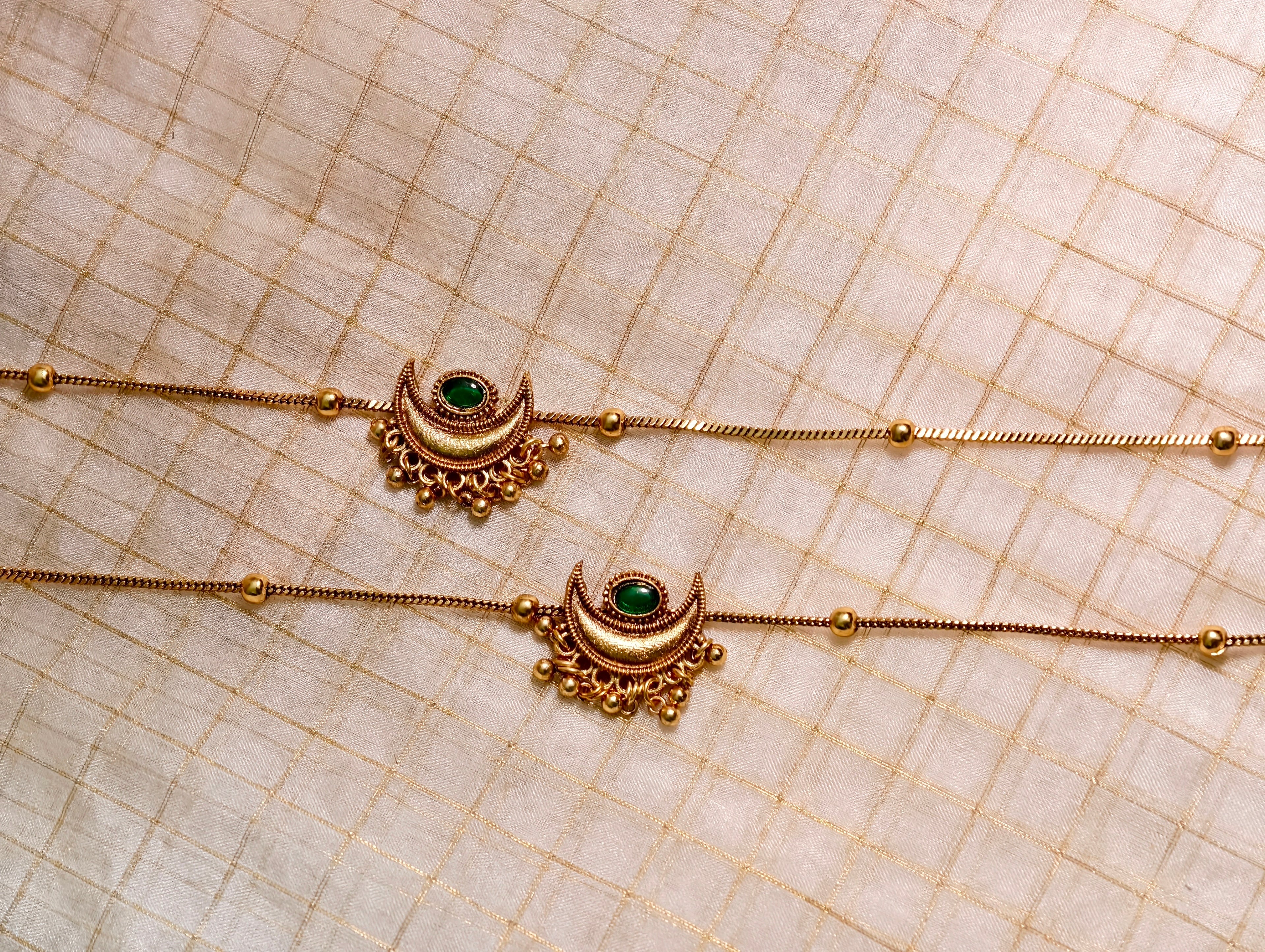 Gold finish anklets | GJAK001