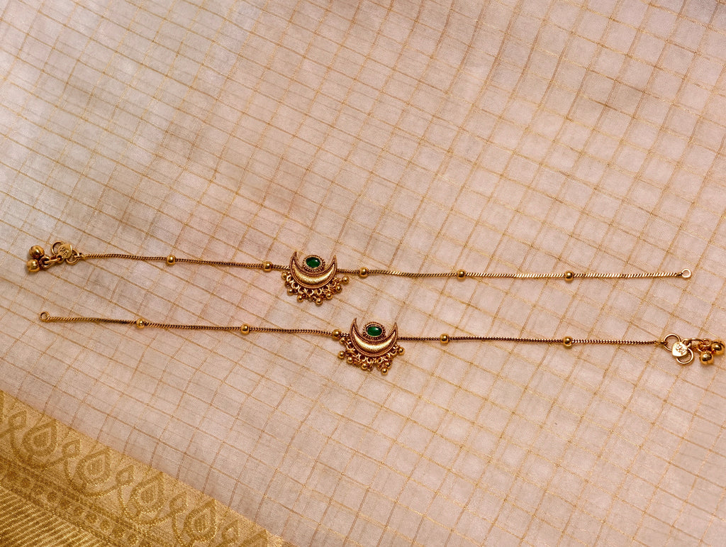 Gold finish anklets | GJAK001