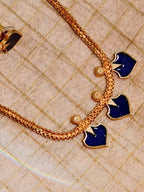 Minimal 3 motif paalakka necklace set| GJNS009