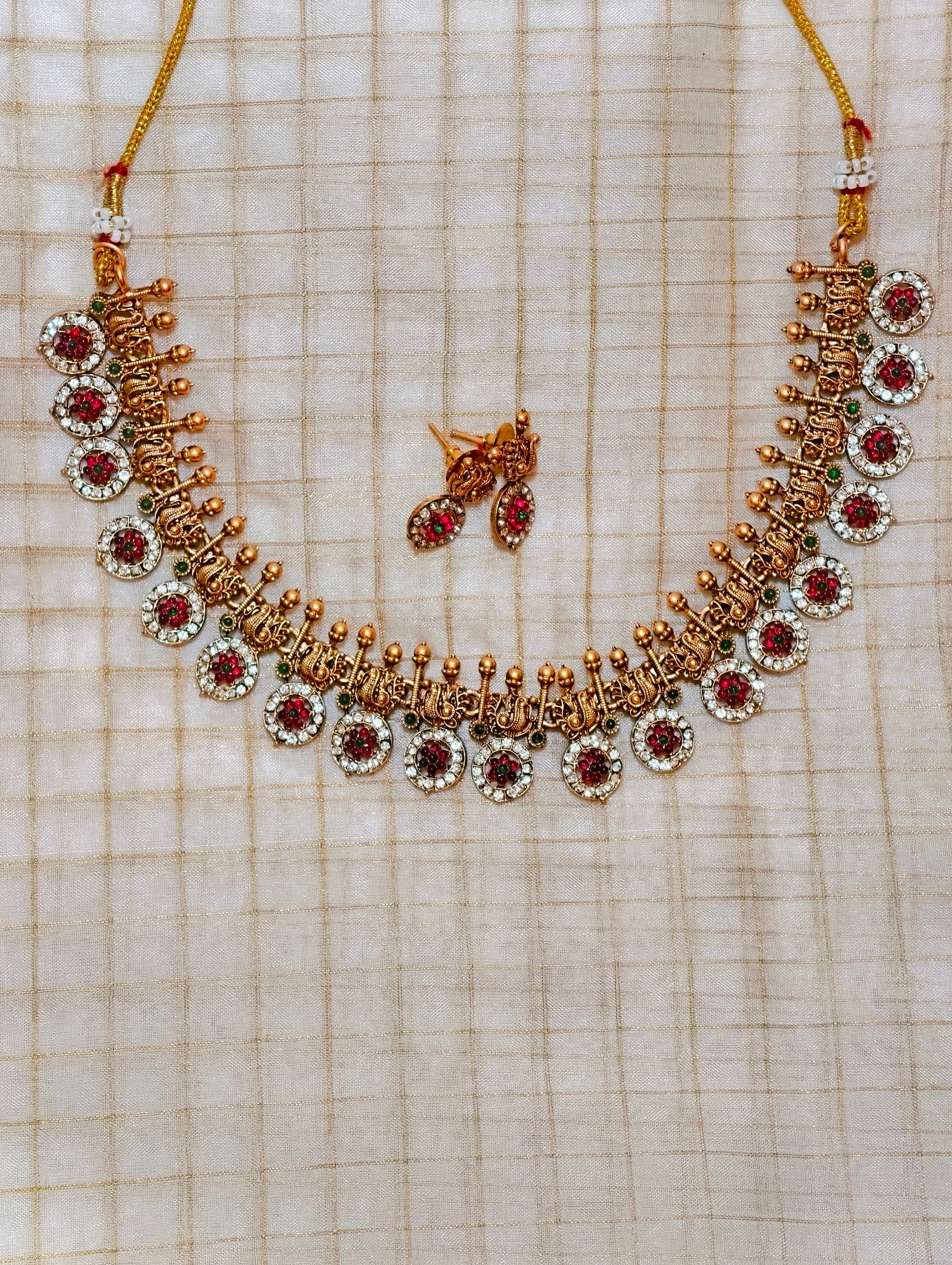 Antique AD traditional necklace set| GJNS024