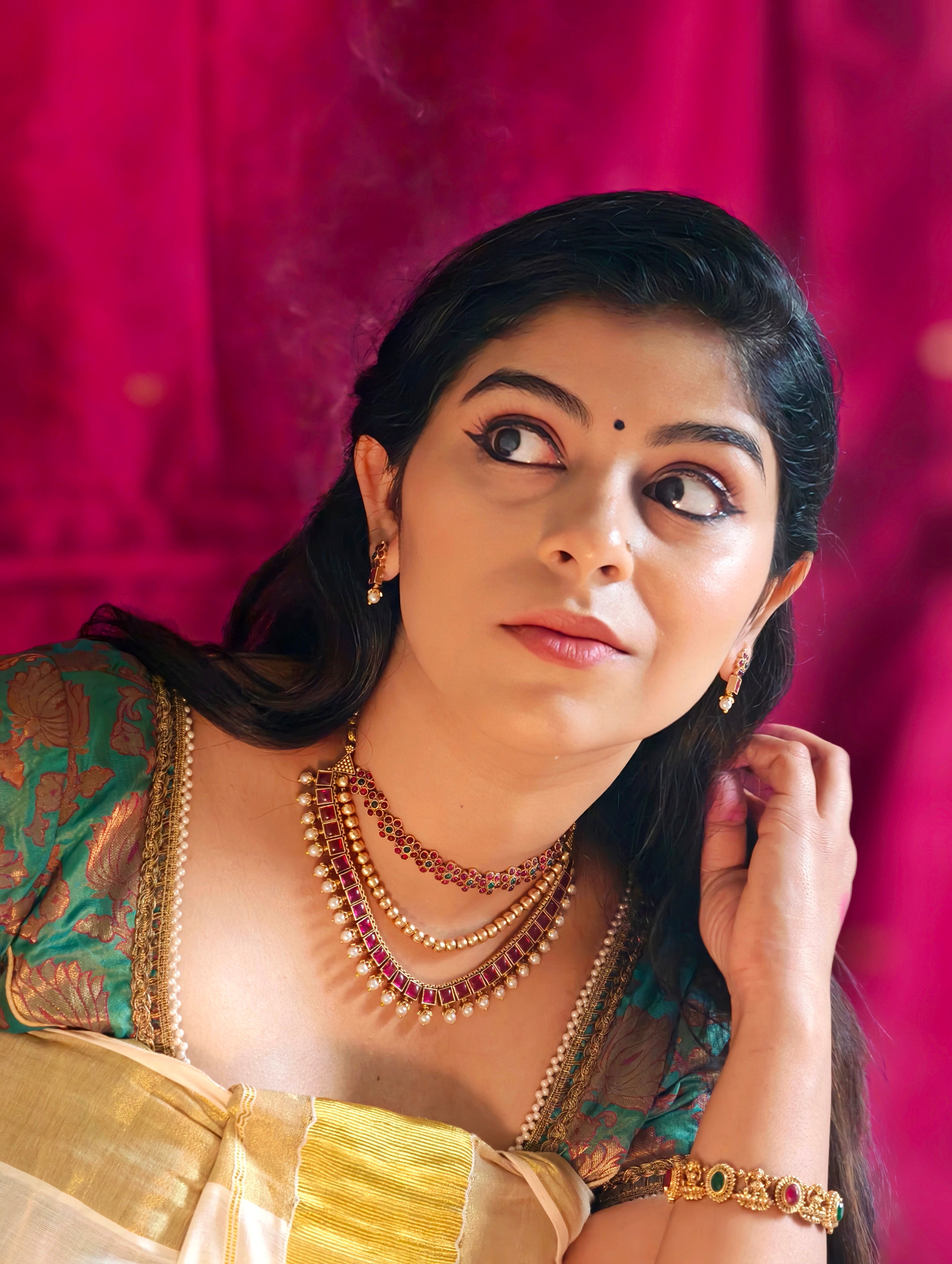 Multi stone beaded Layerset| GJNS044