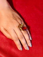 Elephant motif brass ring | GJRG002