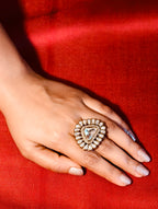 AD Kundan triangle ring| GJRG015