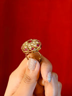 Brass Kundan ring | GJRG011