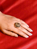 Brass Kundan ring | GJRG011