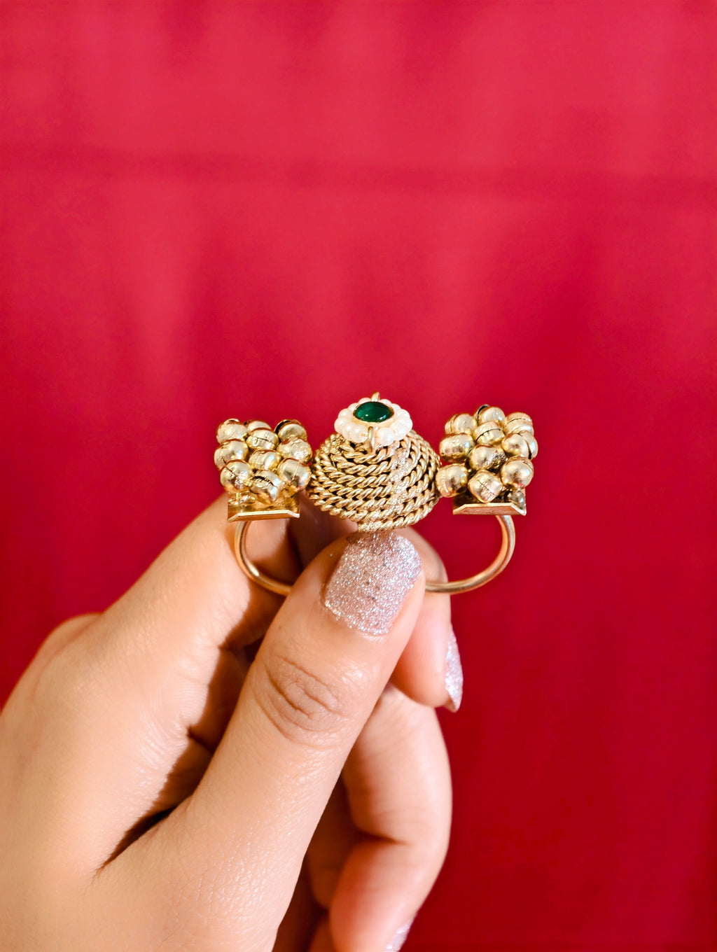 Indian traditional dual finger ring | GJRG005