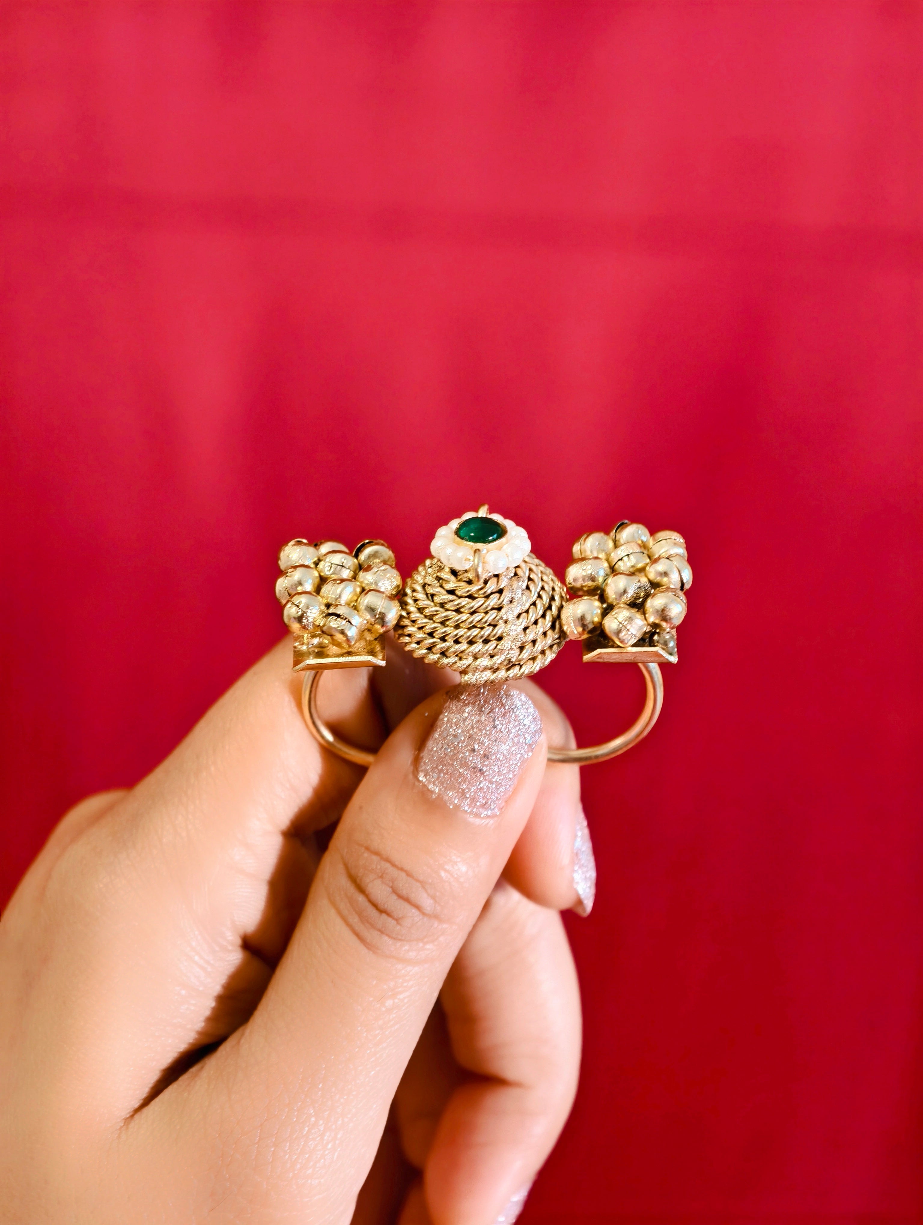 Indian traditional dual finger ring | GJRG005