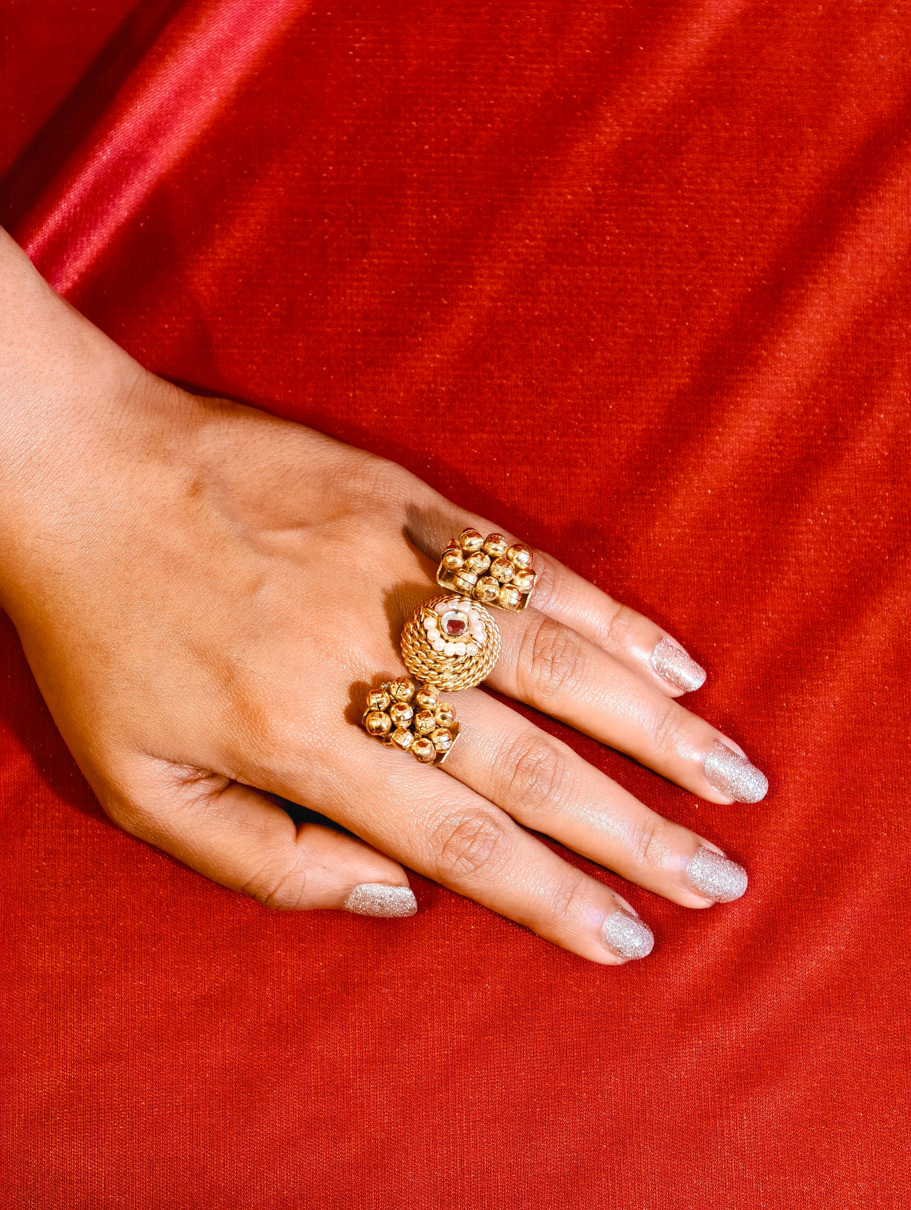 Indian traditional dual finger ring | GJRG005