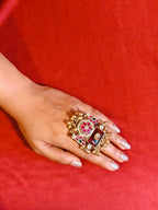 Indian traditional bird motif ring | GJRG004