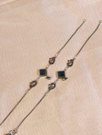 Oxidised silver Anklet | GJAK005