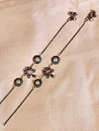 Oxidised silver Anklet | GJAK006