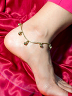 Brass finish anklets | GJAK008