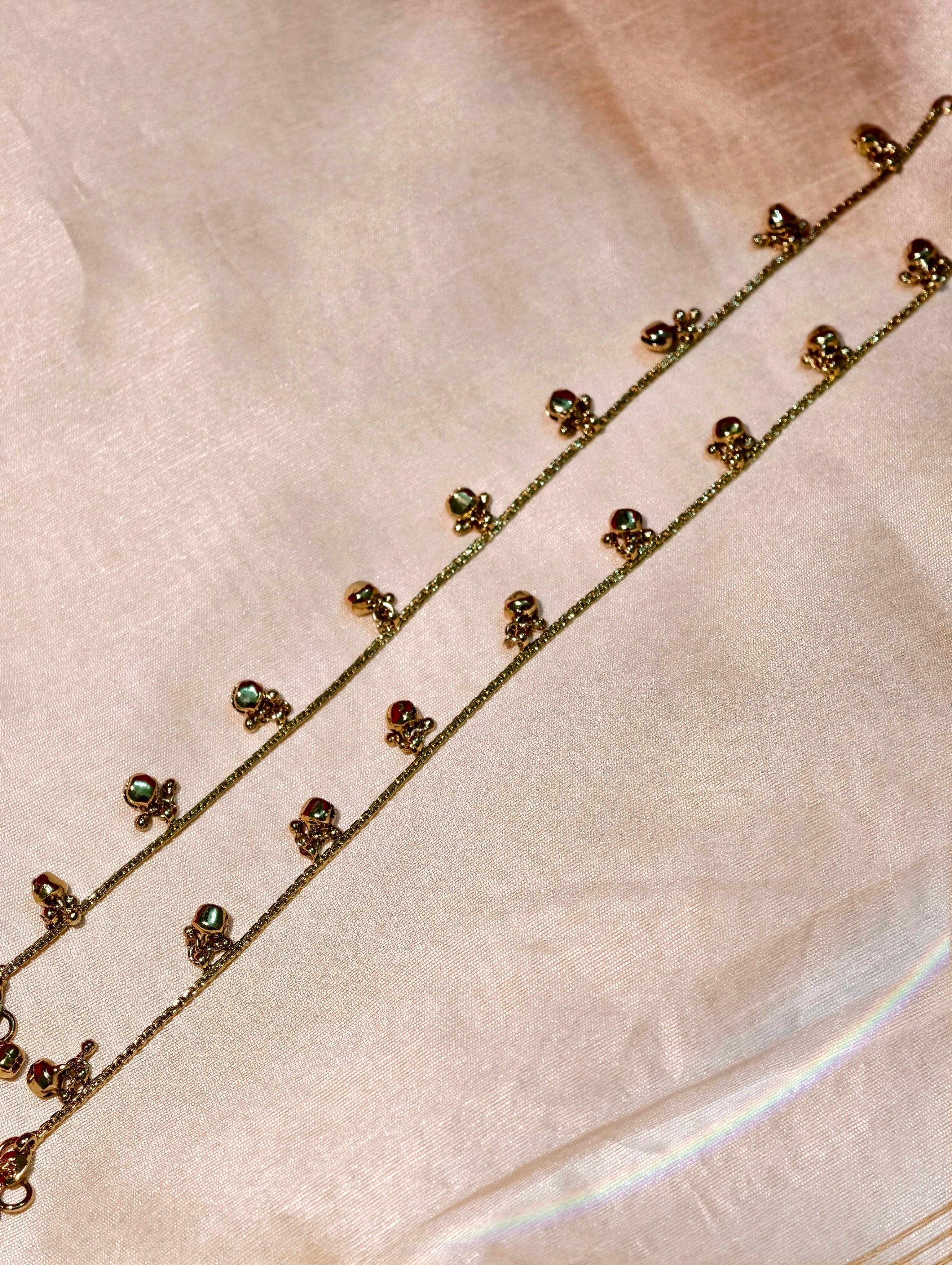 Brass finish anklets | GJAK008