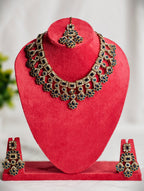 Blue Necklace Set with Maang Tikka | GJNS086