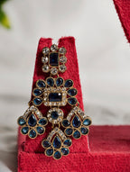 Blue Necklace Set with Maang Tikka | GJNS086