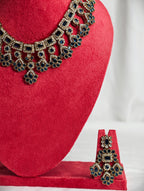 Blue Necklace Set with Maang Tikka | GJNS086