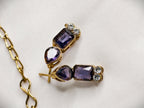Violet Necklace Set with AD detailing | GJNS087