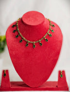 Green Enamel Necklace Set | GJNK062
