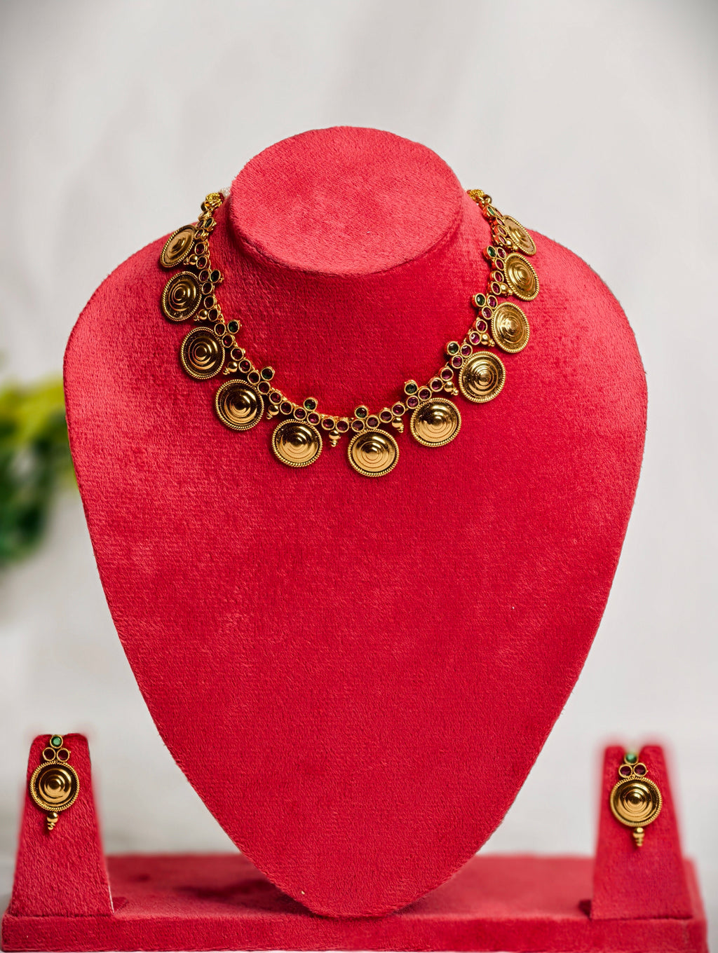 Antique Traditional Necklace Set | GJNK070