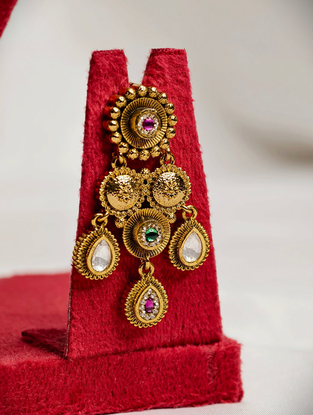 Traditional Heritage Necklace Set with AD stone