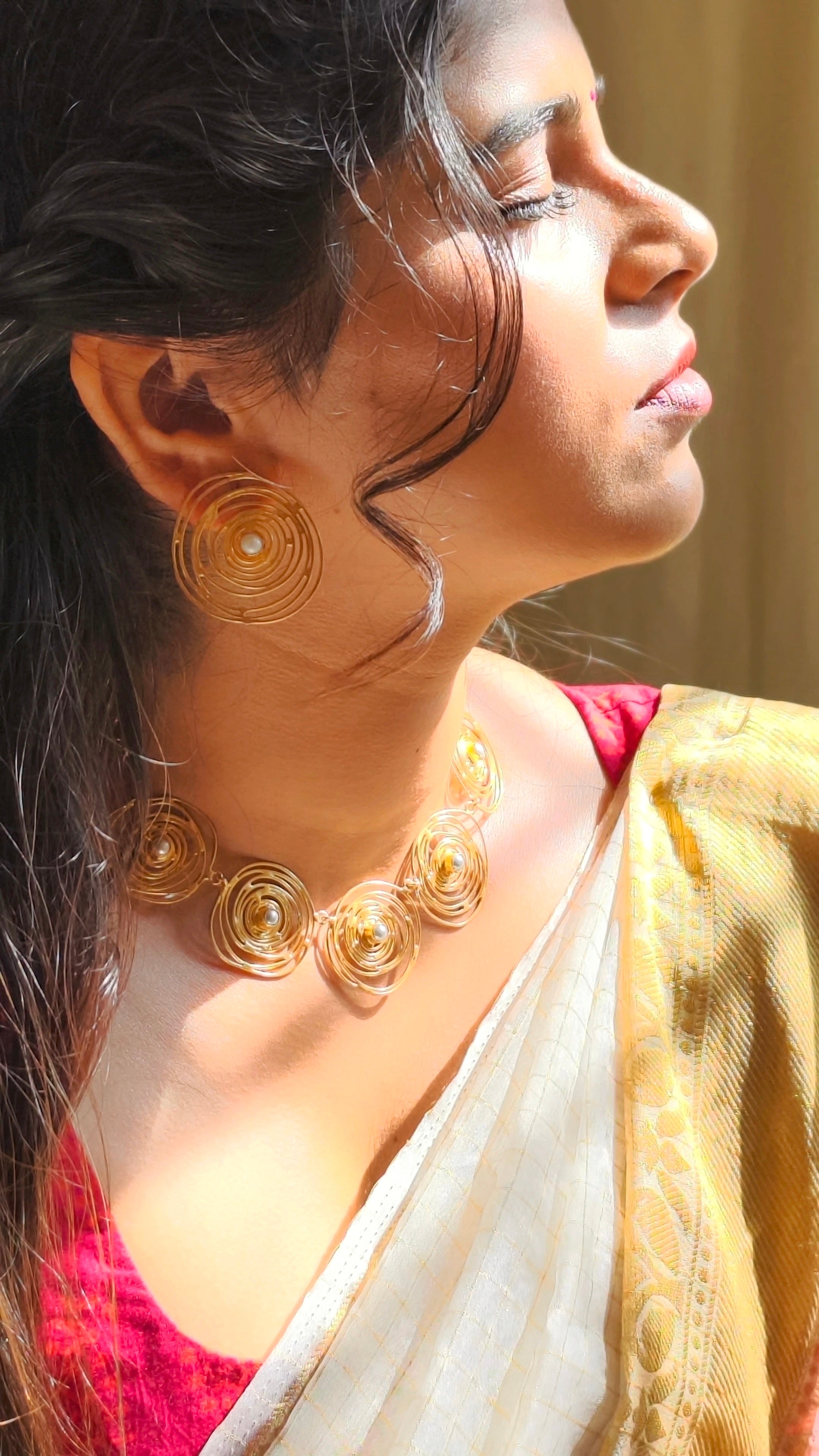 Orbit Brass Pearl| Made-to-Order Designer Jewellery