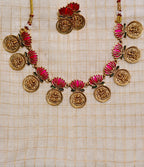 Lotus and kerala tradition Kashi necklace set | GJNS037